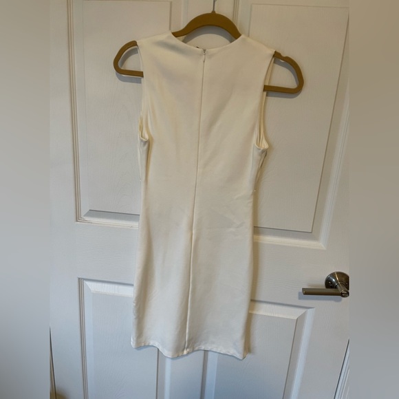 Lulu’s White Front Crossover Plunge Dress - Picture 4 of 6